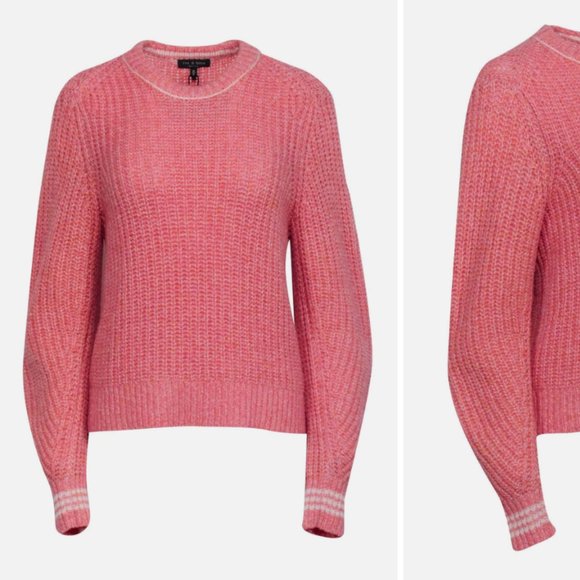 Rag & Bone Salmon Pink Blend Knit Sweater - Picture 1 of 5